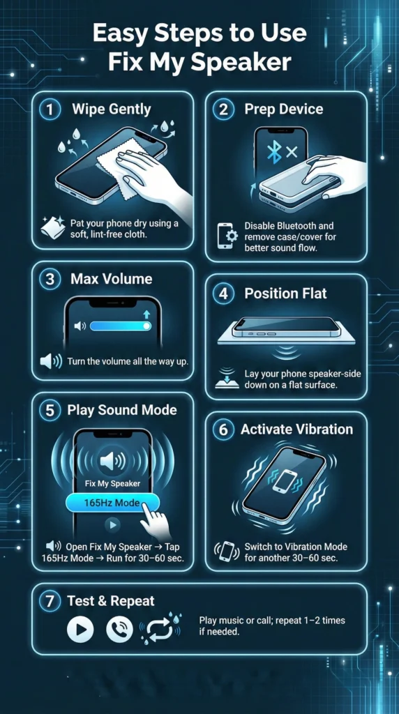 Easy Steps to use Fix My Speaker