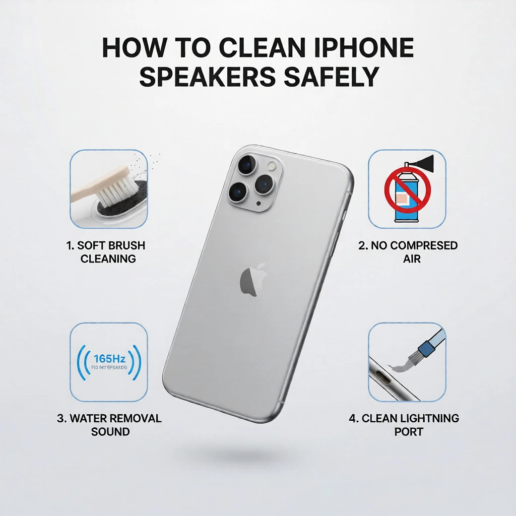 How to Clean IPhone speakers safely