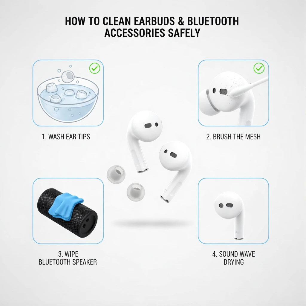 How to clean Earbuds and Bluetooth Accessories